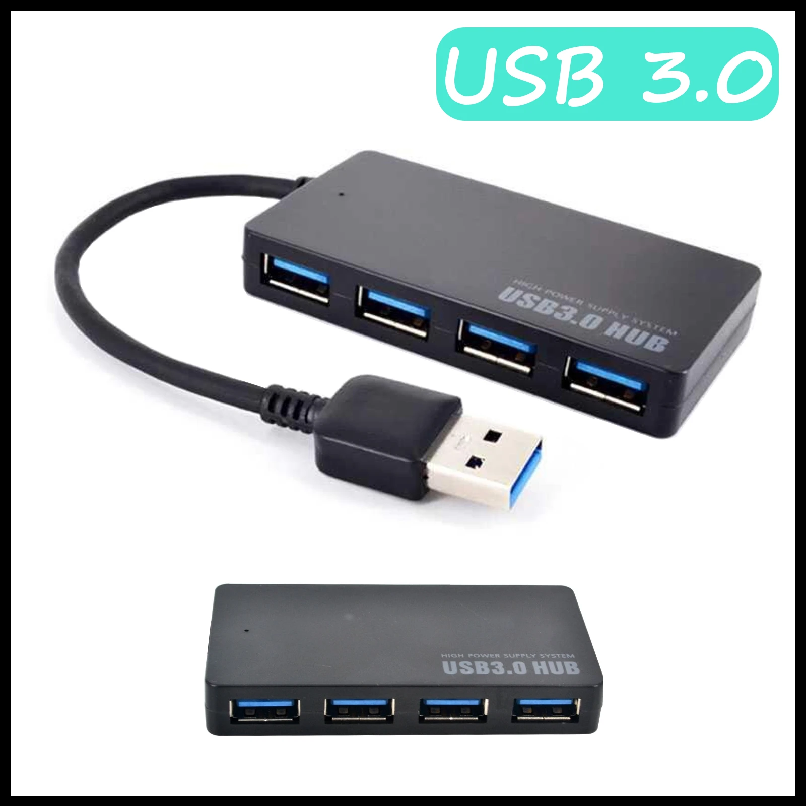 Barato Multipuerto HUB USB 3.0 Ladron de 4 puertos alta velocidad multiplicador regleta Velocidades de Hasta 4.8 Gbps Adaptador Para PC VRM8Ay7MgpA