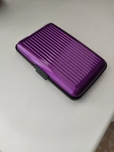 Nuevo Metal tarjeta de crédito nombre de la tarjeta de identificación titular de la caja de la cartera Mini antimagnético resistente al agua titular de las tarjetas de aluminio