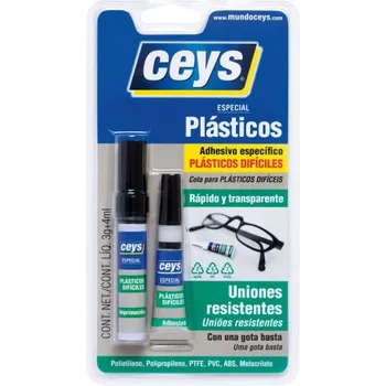 

ADHESIVE INSTANT PLASTIC DIFFICULT 3 GR + 4 ML CEYS