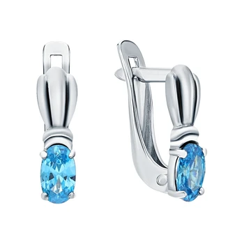 

Silver earrings with cubic zirconia sunlight sample 925