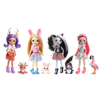

Set of 4-way dolls enchantimals doll with зверюшкой