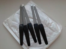 1or5 uds/negro Mango de Metal limas de uñas de doble cara fuerte borde manicura belleza y aseo pedicura para el cuidado de los pies herramientas