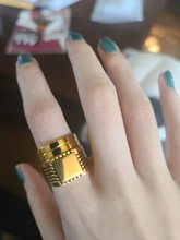 Vnox-Anillos de boda a la moda para mujeres/hombres, joyería CZ de acero inoxidable, regalo de amor, color dorado, compromiso, pareja