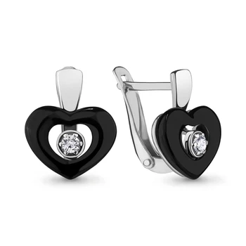 

Ear AQUAMARINE ceramic coated cubic zirconia, silver 925