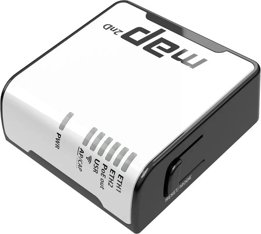 Маршрутизатор MikroTik RBmAP2nD 802.11n 300Mbps 2.4 ГГц -1xLAN PoE белый | Компьютеры и офис
