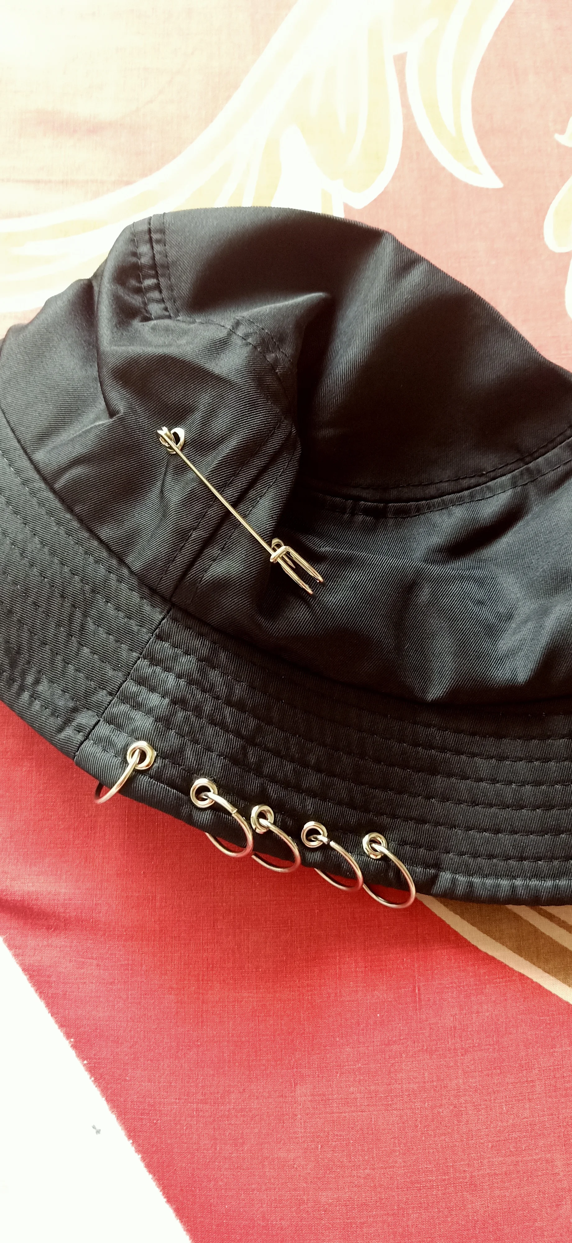 Bucket Hat with Pin Rings photo review