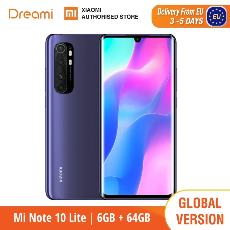 Глобальная версия Xiaomi Mi Note 10 Lite 6 ГБ RAM 64 Гб ROM (Brnad New / Sealed) note10 note10lite мобильный