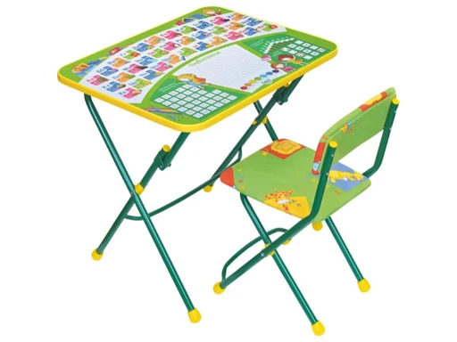 Set ку1/13 &quotNikki" детс. Warehouse. &quotпервоклашка" (table + chair softly.) (green background) |