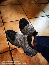 Zapatos de tenis con cojín de aire para mujer, zapatillas deportivas con aumento de altura de 5CM, calcetines transpirables para caminar, plataformas de fondo grueso