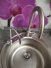 Frap-grifos de acero inoxidable para cocina, mezclador de un solo Mango, de un solo orificio, para fregadero, Y40107