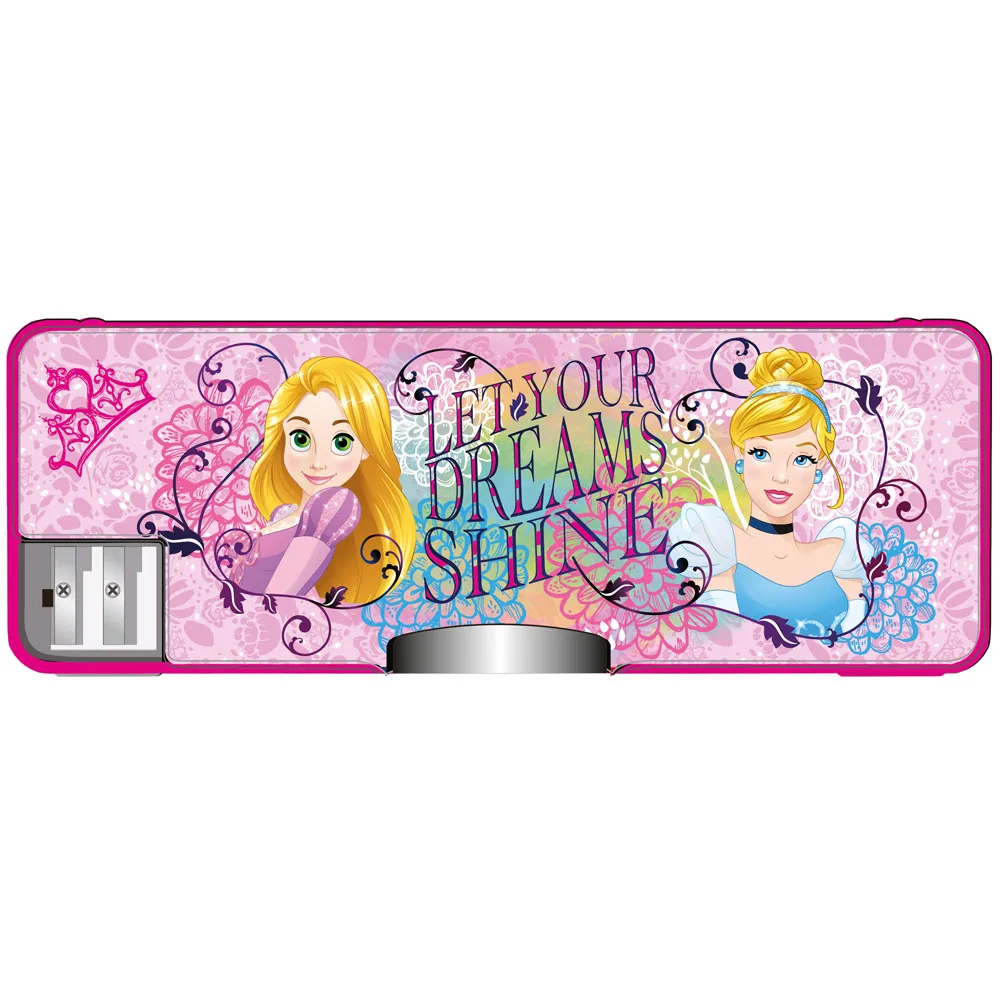 Пенал жесткий Disney Princess с точилками - Цвет: Розовый