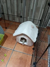 HOOPET-casa de perro para interior, cálida perrera, nido de cueva de Gato, nido de conejo, esterilla extraíble lavable, cama de dormir acogedora para gatos