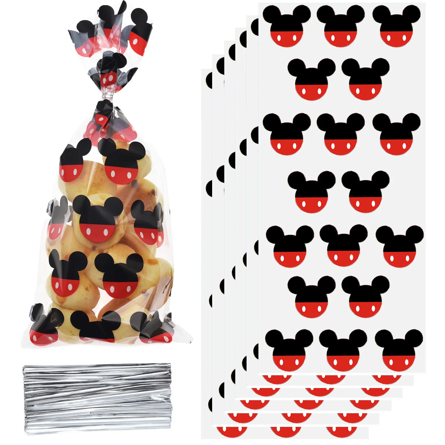 DisneyMickeyMouseCellophaneBagsHeatSealableCandyBagsBoysGift