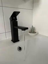 Bathroom Faucet Taps Tap-Crane Mixer Sink Deck-Mounted Lavatory Cold-Water-Basin Matte Black