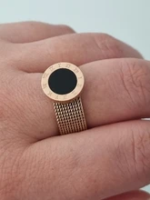 Cheap Ring Jewelry Mesh Numerals Yun Ruo Never Fade Woven Rose-Gold-Color Titanium Steel