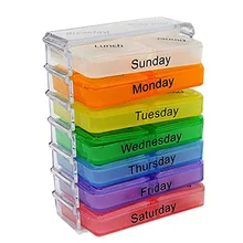 New Hot 7 Days Weekly Pill Case Medicine Tablet Dispenser Organizer Pill Box Splitters Pill Storage Organizer Container Pill Box
