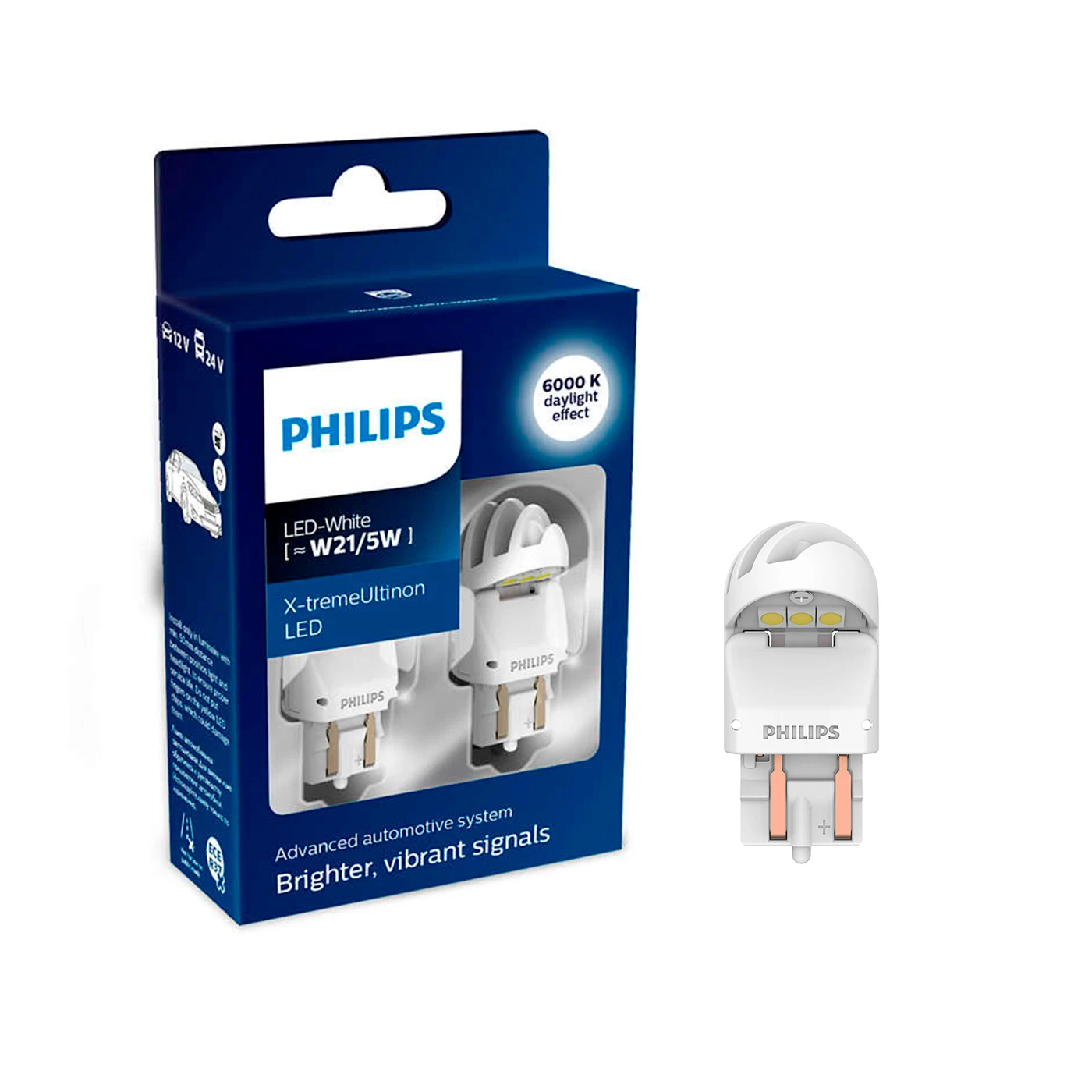 Лампа светодиодная Philips X-tremeUltinon LED gen2 W21/5W W3x16q 12/24В 1 8/0 3 Вт белый 2 шт. (бокс) |