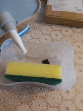 Dispensador de detergente líquido 2 en 1, caja de jabón líquido con prensa, organizador de bomba con esponja, herramienta de cocina, suministros de baño