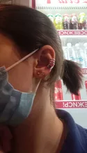 Pendientes con Clip de Cruz para mujer y niña, 2 uds., aretes de Zirconia cúbica, perlas, sin Piercing
