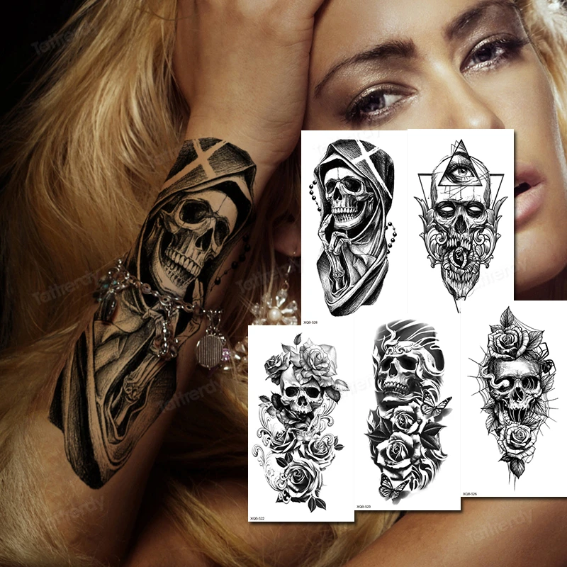10pcs Lot Fake Tattoo Arm Sleeve For Girls Woman Body Art Sexy Skull Rose Flowers Black Sketch Line Waterproof Temporary Tattoos Aliexpress 10pcs Lot Fake Tattoo Arm Sleeve For Girls Woman Body Art Sexy Skull Rose Flowers Black Sketch Line Waterproof Temporary Tattoos Aliexpress