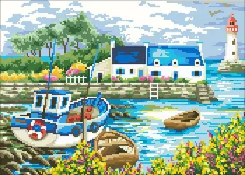 

Azh-328 painting with rhinestones 35*45 cm 'quiet buchta'