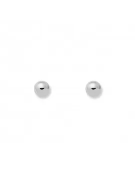 

Baby earrings or Girl White Gold Half Ball Smooth 5mm.