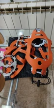 Crampones de escalada de 18 dientes para exteriores, zapatos antideslizantes de acero al manganeso para caminar, pesca en hielo y nieve, para invierno