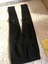 Pantalones vaqueros rasgados para hombre, ropa de calle ajustada, elástica, ajustada, Hip hop, con cremallera, informales, 2019