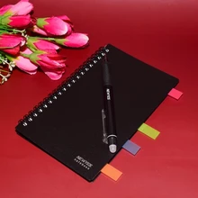 NEWYES-Bloc de notas tamaño A6, libreta borrable inteligente, reutilizable, con ondas de microondas, Bloc de notas forrado con bolígrafo, ahorro de papel