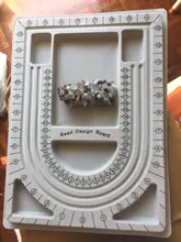 Tablero de cuentas aterciopeladas para fabricación de joyas, bandeja organizadora de Diseño Artesanal, accesorios de herramienta de medición, color gris