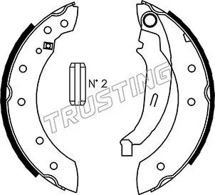 К-т торм. колодок бараб. PSA Saxo, Xsara, RE Logan TRUSTING 088