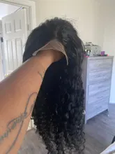 Pelucas de encaje Frontal de onda de encaje profundo para mujer, pelucas de cabello humano peruano con cierre de encaje 4x4, rizado profundo, prearrancado