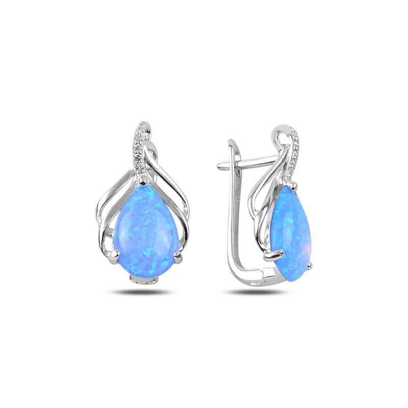 

Armagano Opal & Zircon Crystal J Earrings