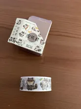 Cinta adhesiva decorativa con gatos y animales adorables, cinta adhesiva, decoración Diy, pegatina para álbum de recortes, artículos de papelería con etiquetas