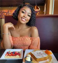 Pelucas de cabello humano con cierre Frontal para mujer, postizo de encaje de 5x5 con ondas profundas brasileñas de 30 pulgadas, color Natural con agua rizada