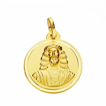 

Medal 18k gold Christ Medinaceli 18mm. Smooth bezel [AA2580GR] -Customizable-RECORDING INCLUDED IN THE PRICE