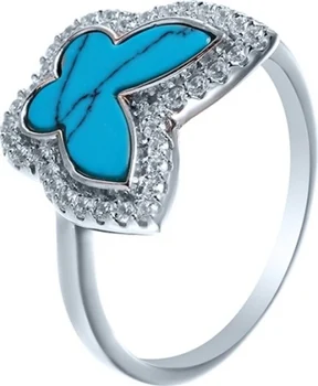 

Jay VI ring with cubic zirconia and silver turquoise