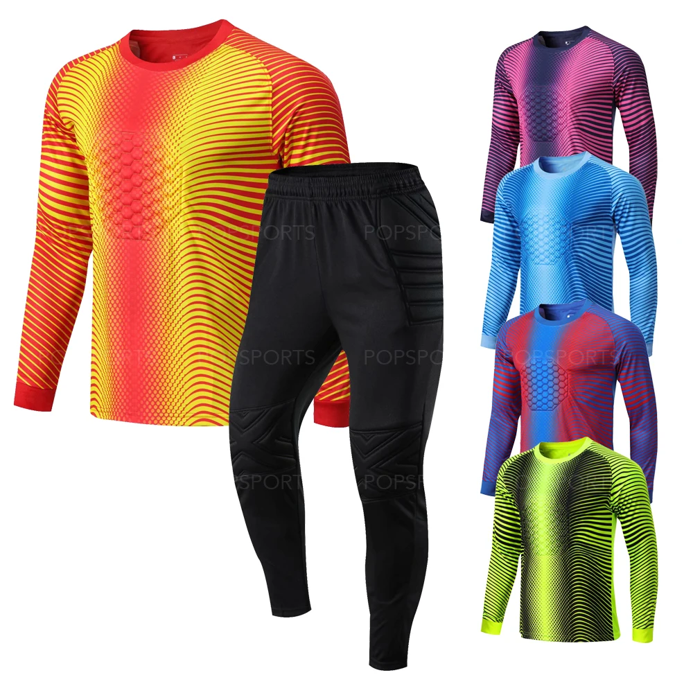 New men kid Football Training Goalkeeper Uniform Long Sleeve long pants
