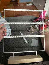 Soporte de exhibición para pendientes de tuerca de Metal con Base de madera, organizador de pendientes con 24/44/66 agujeros, venta al por mayor