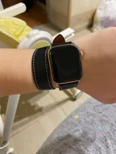 Correa de doble recorrido para Apple watch, correa de reloj de cuero genuino de 44mm/40mm 42mm/38mm, serie iWatch 5 4 3 se 6