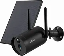 Iegeek – caméra de surveillance extérieure IP wifi hd 1080P, dispositif de sécurité sans fil, avec panneau solaire, batterie Rechargeable 