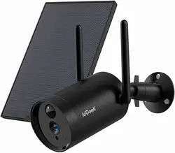 Iegeek – caméra de surveillance extérieure solaire IP WiFi hd 1080P, dispositif de sécurité domestique sans fil, avec batterie Rechargeable 