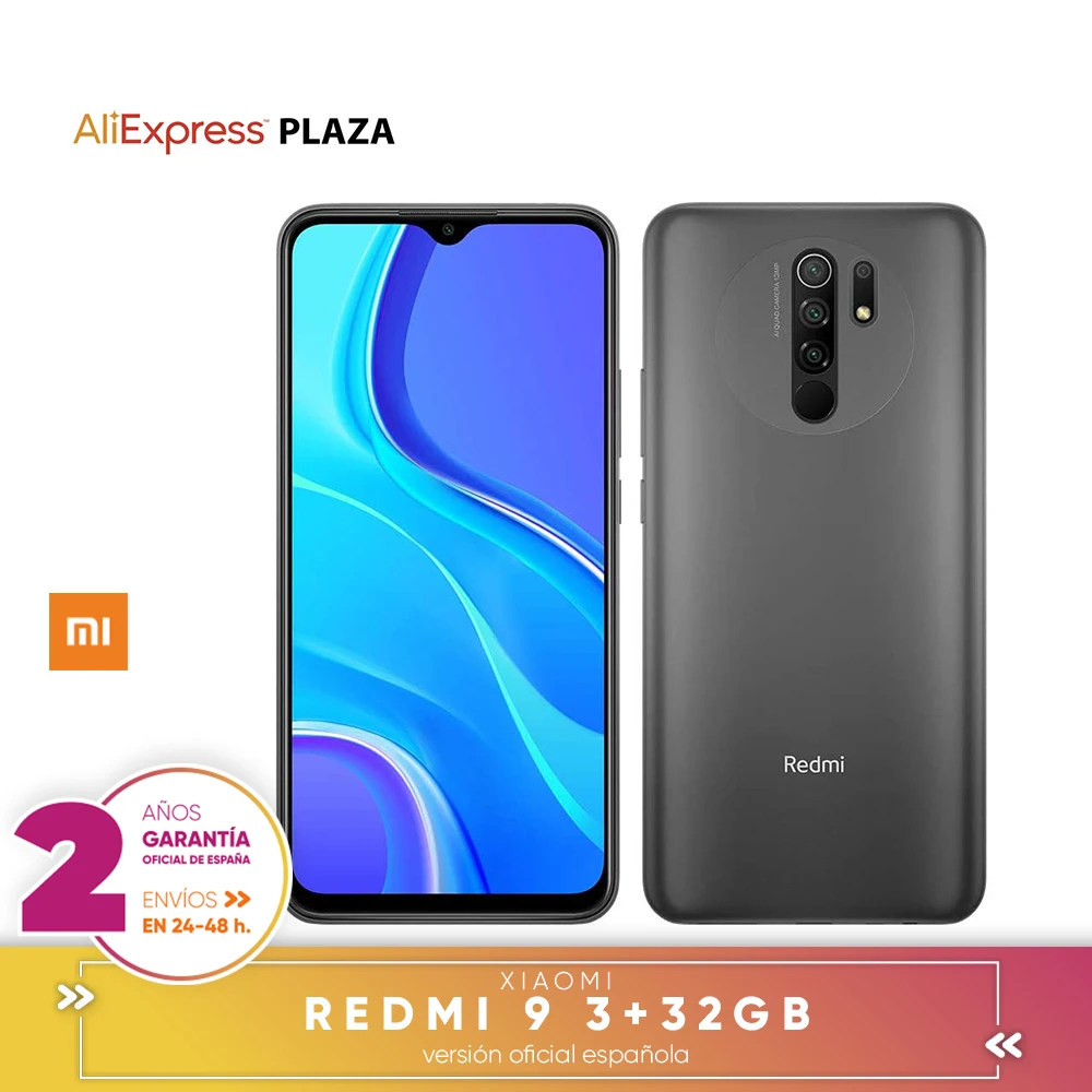 [Versión Garantía Española Oficial] Xiaomi Redmi 9 Smartphone 3GB 32GB, 4GB 64GB FHD+ de 6.53 AI Quad Cámara de 13 MP, 5020 mAh