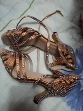 Zapatos de baile Latino para mujer, calzado de baile Latino con diamantes de imitación en rojo, negro, azul y marrón