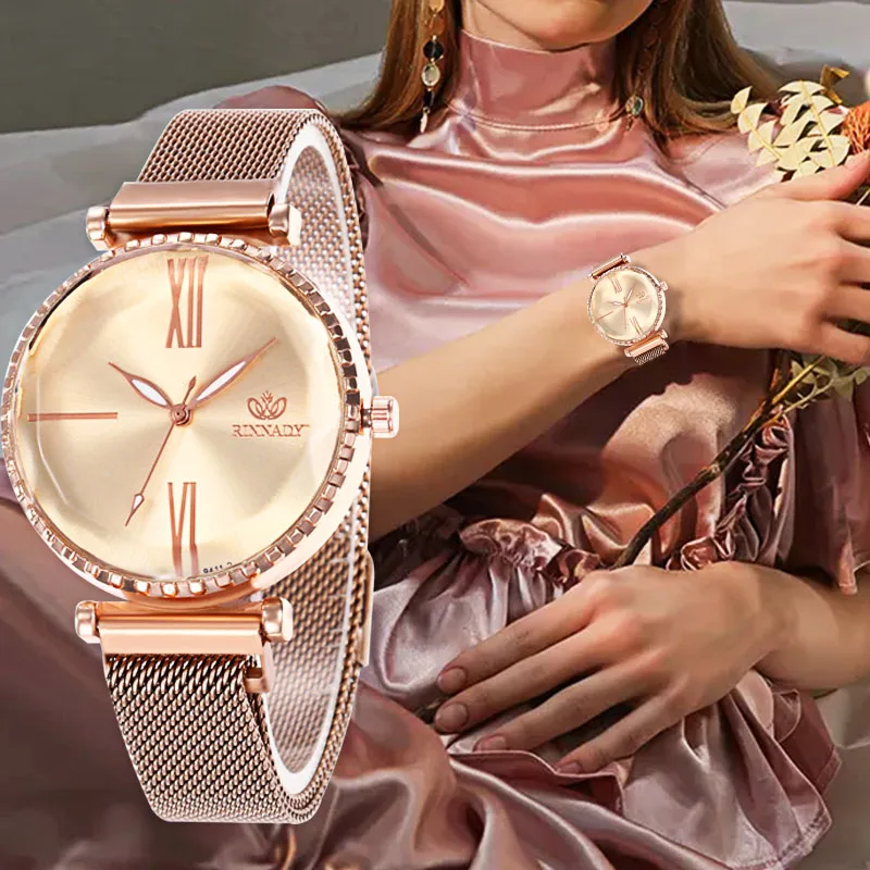 

WJ-8559 Simple Casual Ladies Watch Water Resistant Magnetic Buckle Watches Women Luxury Quartz Wristwatch relojes mujer zegarek