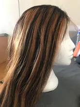 Nabeauty-Peluca de cabello humano con encaje frontal en T para mujeres negras, postizo de encaje transparente con reflejos marrón, nudos blanqueados, Remy