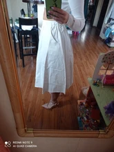 Surmiitro-falda de algodón 100% para mujer, falda de cintura alta, a la moda, con bolsillo coreano, corte en A, color blanco y negro, para verano, 2021