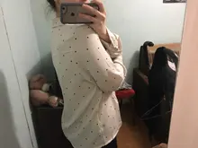 Casual Women Blouse Tops Collar Long-Sleeve Office-Work Printed Polka-Dot Fashion Ladies