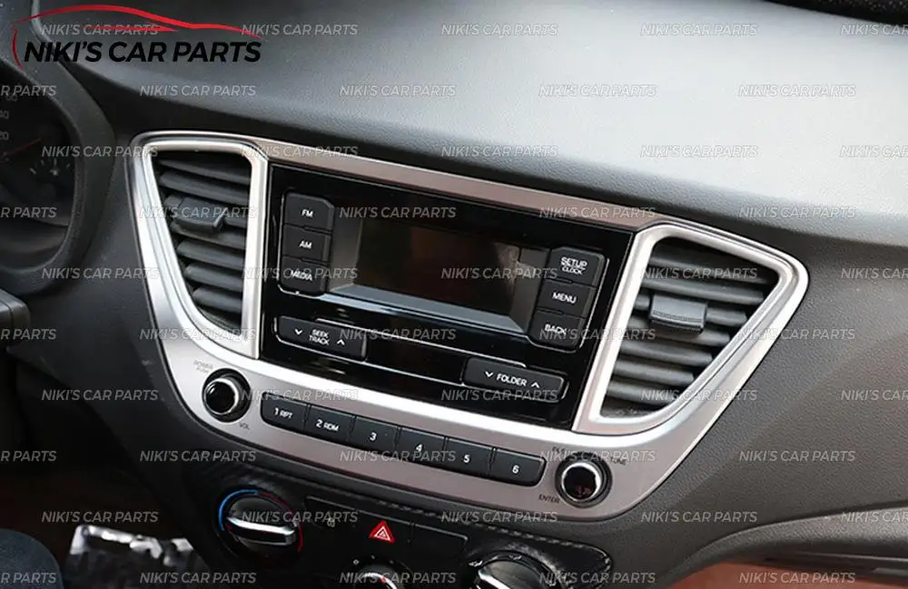 Накладка с центральным вентиляционным отверстием для hyundai Accent/Solaris- ABC пластик 1 комплект/2 шт. формовочные украшения для стайлинга автомобилей