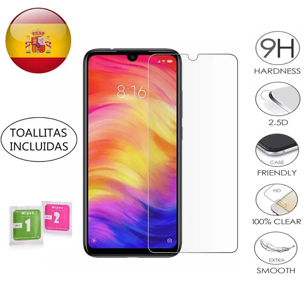 2x PROTECTOR PANTALLA CRISTAL TEMPLADO XIAOMI REDMI NOTE 9 PRO 2x> Uds.